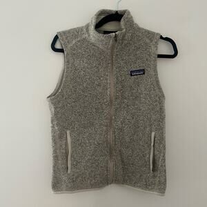 Women’s Patagonia Better Sweater Fleece Natural Feather Gray Vest Small NWOT